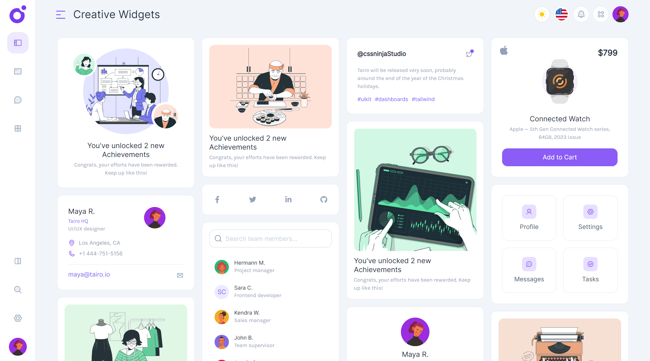 Tairo - Creative Widgets