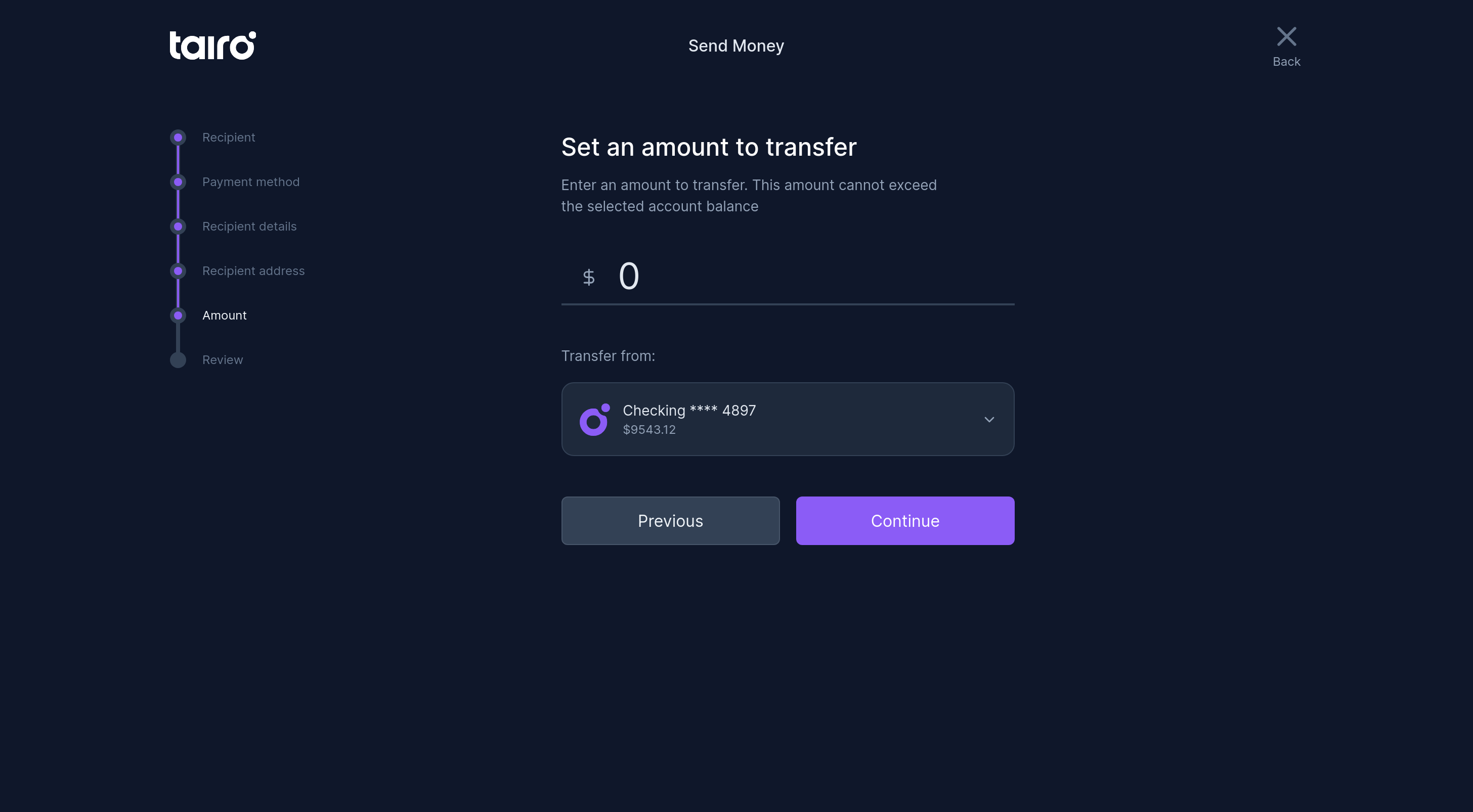 Tairo - Send - Step 5