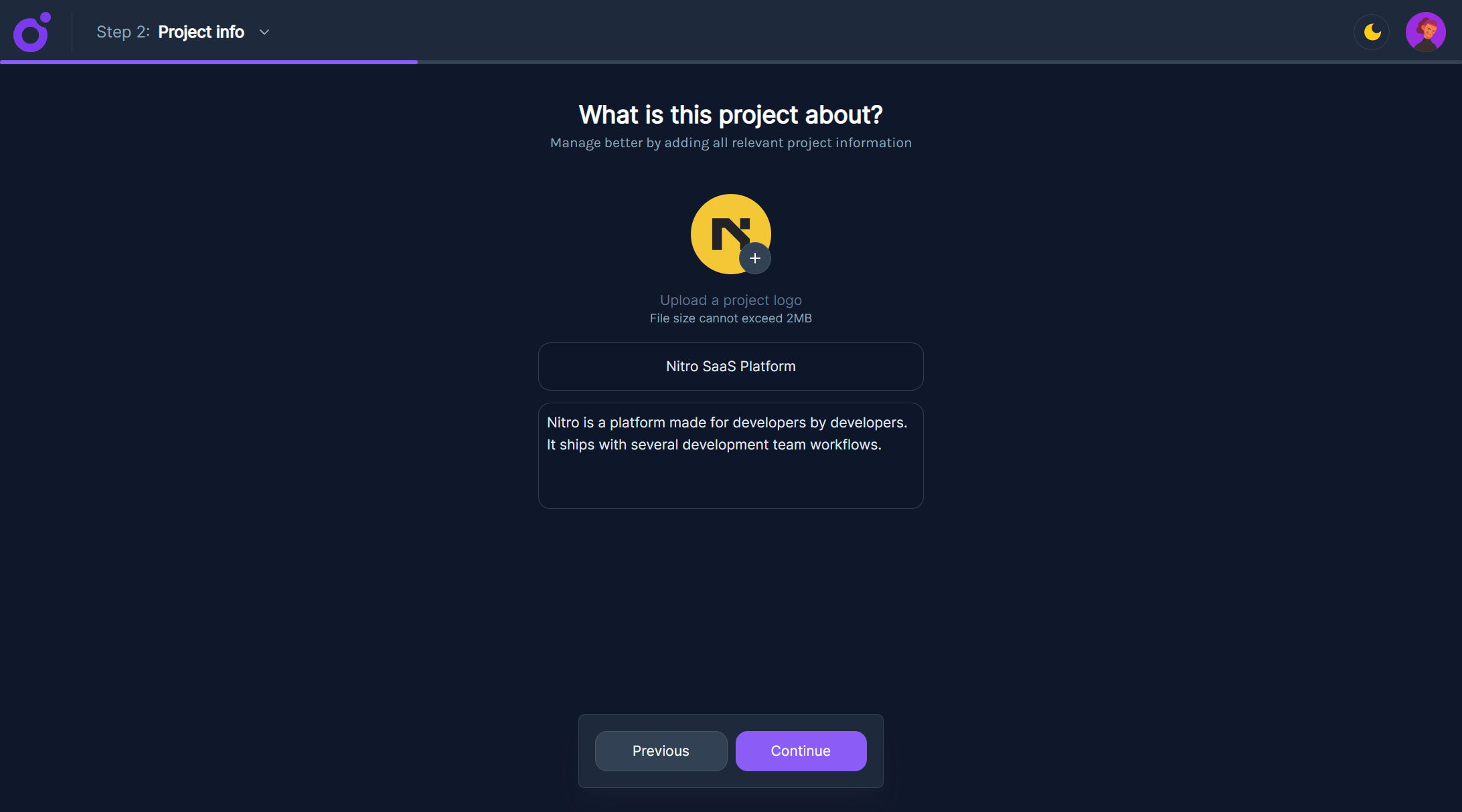 Tairo - Wizard — Step 2